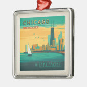 Het meer | Chicago, Illinois Metalen Ornament (Links)