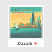 Het meer | Chicago, Illinois Sticker (Vel)