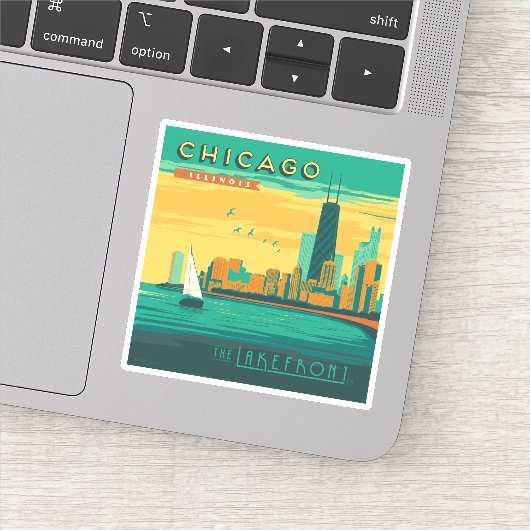 Het meer | Chicago, Illinois Sticker (Detail)