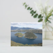 Het meer Cuicocha - een vulkanisch meer van krater Briefkaart (Staand voorkant)