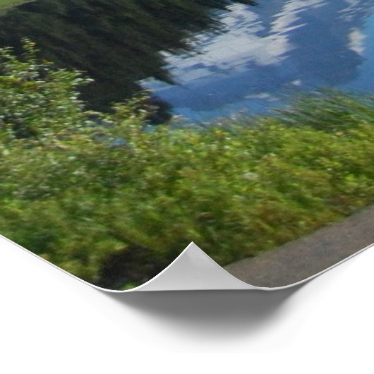 Het meer en de berg poster (Hoek)