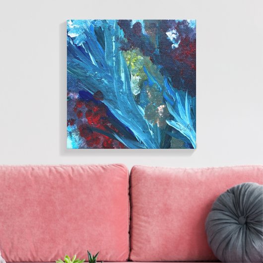 Het meer en het onkruid 14x14" canvas afdruk (Insitu (Woonkamer))