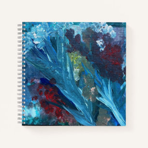 Het meer en het onkruid acryl schilderij 8.5 "x8.5 notitieboek