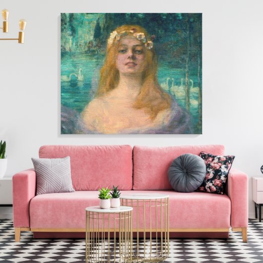 Het meer Fairy (door Kimon Loghi) Canvas Afdruk (Insitu (Woonkamer))