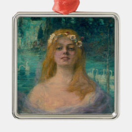 Het meer Fairy (door Kimon Loghi) Metalen Ornament