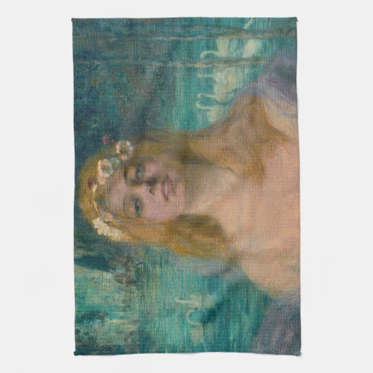 Het meer Fairy Princess (door Kimon Loghi) Theedoek (Verticaal)