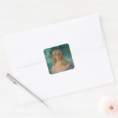 Het meer Fairy Princess (door Kimon Loghi) Vierkante Sticker (Envelop)