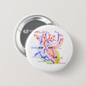 Het meer gedetailleerde hart japans ronde button 5,7 cm (Voorkant /achterkant)