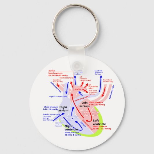 Het meer gedetailleerde hart sleutelhanger (Voorkant)