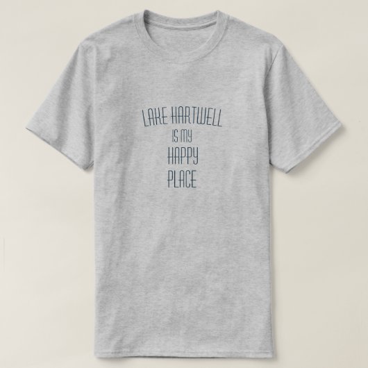 Het meer Hartwell is mijn gelukkige plek  T-shirt (Design voorkant)
