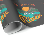 het meer - het leven is beter op de rivier cadeaupapier (Rol Hoek)