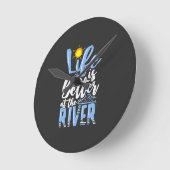 het meer - het leven is beter op het meer ronde klok (Hoek)