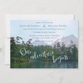 Het meer in de bergen begint ons avontuur met de b kaart (Voorkant)