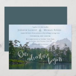 Het meer in de bergen begint ons avontuur met de b kaart