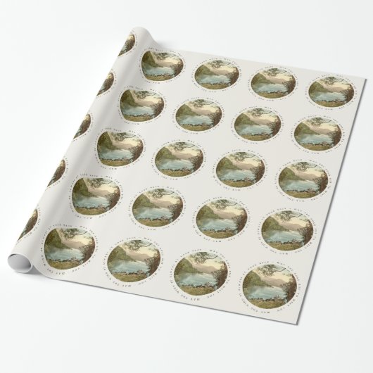 Het meer in Kerry Ierland met Irish Blessing Cadeaupapier (Uitgerold)