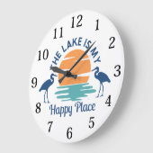 Het meer is mijn gelukkige plek grote klok (Hoek)