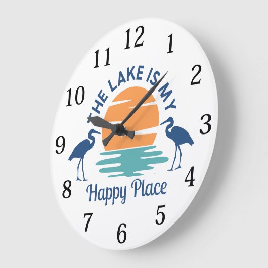 Het meer is mijn gelukkige plek grote klok (Hoek)