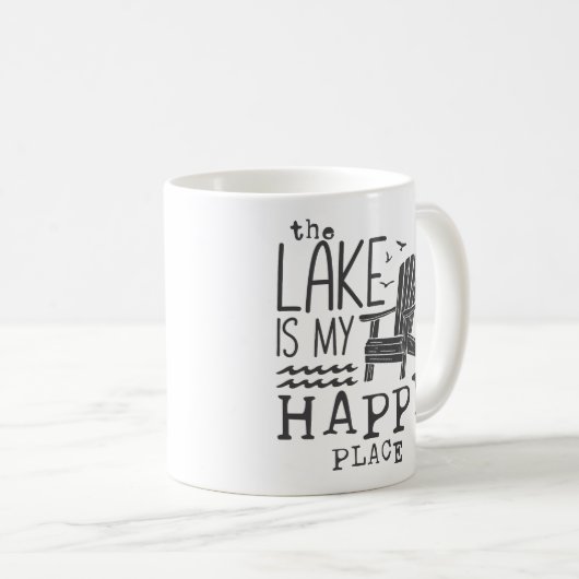 Het meer is mijn gelukkige plek koffiemok (Voorkant rechts)