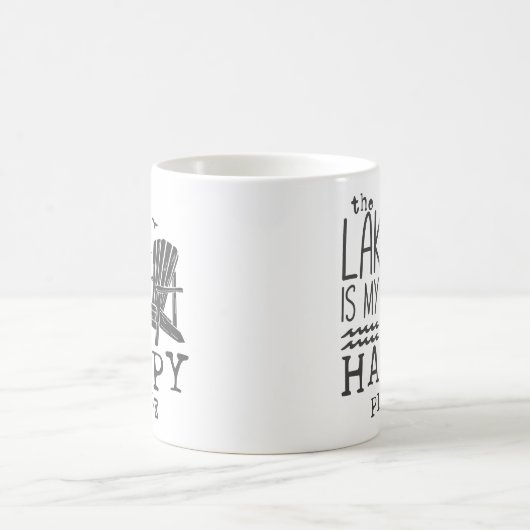 Het meer is mijn gelukkige plek koffiemok (Center)