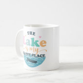 Het meer is mijn gelukkige plek koffiemok (Voorkant links)