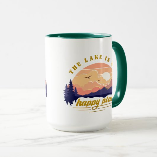 Het meer is mijn gelukkige plek mok (Voorkant rechts)