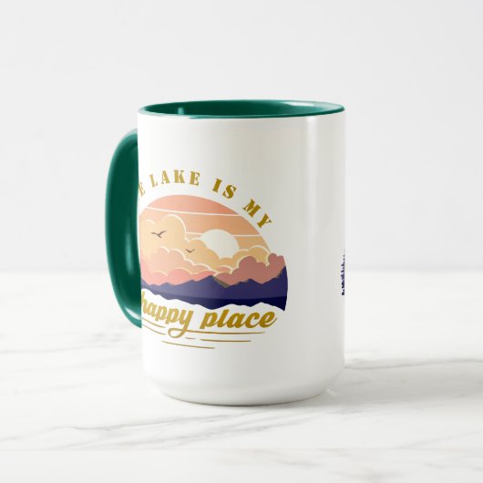 Het meer is mijn gelukkige plek mok (Voorkant links)
