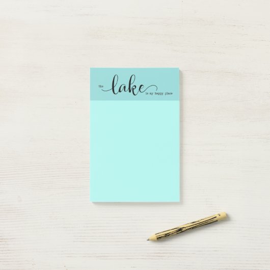 het meer is mijn gelukkige plek post-it® notes (Op bureau)