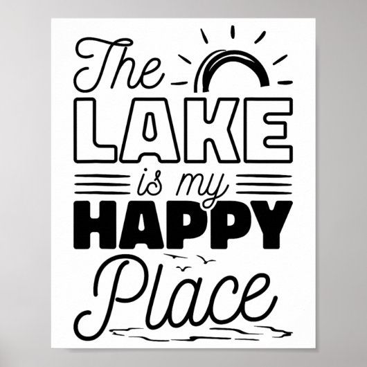 Het meer is mijn gelukkige plek poster (Voorkant)