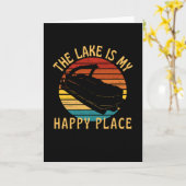 Het meer is mijn gelukkige poppenkast kaart (Gele Bloem)