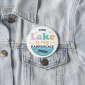 Het meer is mijn geluksplek ronde button 7,6 cm (In situ)