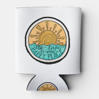 Het meer is mijn Happy Place Boating Gift Blikjeskoeler