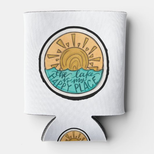 Het meer is mijn Happy Place Boating Gift Blikjeskoeler (Voorkant)