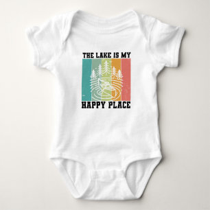 Het meer is mijn Happy Place Distress Vintage Lake Romper