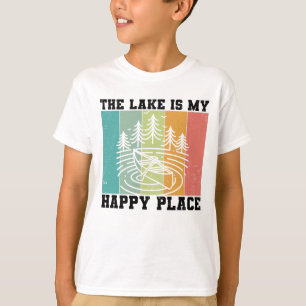 Het meer is mijn Happy Place Distress Vintage Lake T-shirt