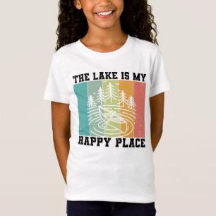 Het meer is mijn Happy Place Distress Vintage Lake T-shirt