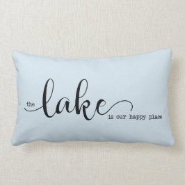 Het meer is onze gelukkige plek kussen