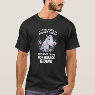 Het Meer Mensen Paardrijden Equestrian Paard T-shirt