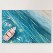 Het meer met walvissen en de olie van Lilly Pads Legpuzzel (Horizontaal)