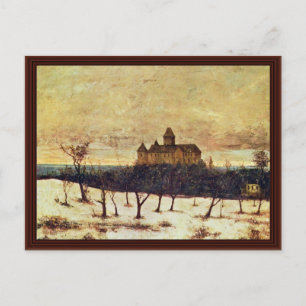 Het meer Neuchâtel van Courbet Gustave Briefkaart