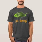 Het meer Norman Vist visbotschenkingen, onderdruk T-shirt (Voorkant)