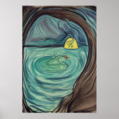 Het meer ondergronds | AI Art Poster (Voorkant)