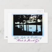 Het meer roept dat ik moet gaan briefkaart (Voorkant / Achterkant)