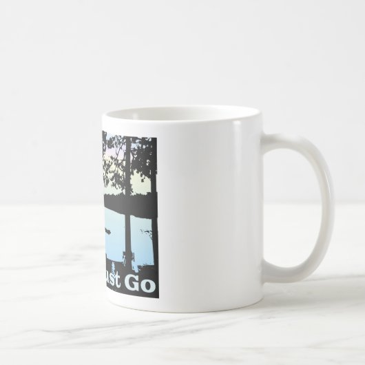 Het meer roept en ik moet gaan koffiemok (Rechts)