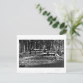 Het meer Tahkenitch Resort Cabines op de oregonkus Briefkaart (Staand voorkant)