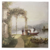 Het meer, Trentham Hall Gardens, uit 'The Gardens' Tegeltje (Voorkant)