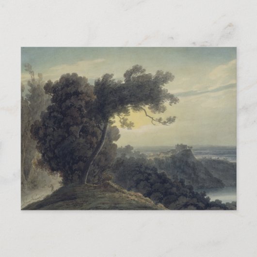 Het meer van Albano en Castle Gandolfo, c.1783-85 Briefkaart (Voorkant)