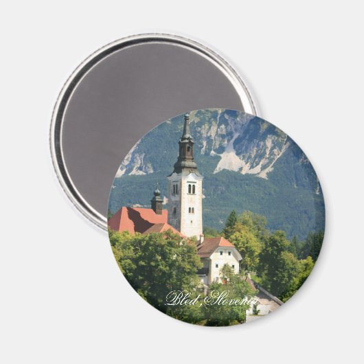 Het meer van Bled, Slovenië Magneet (Voorkant / Achterkant)