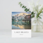 Het meer van Braies in de Dolomieten in Italië Briefkaart (Staand voorkant)
