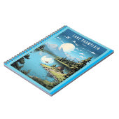 Het meer van Champlain, Vermont illustratie, Notitieboek (Linkerzijde)