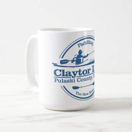 Het meer van Claytor (SK) Koffiemok (Voorkant links)